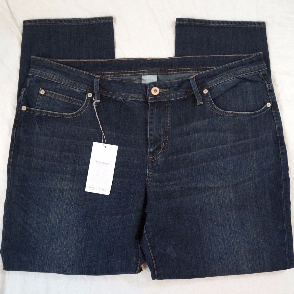 Poetry Fashion Boyfriend Fit Dark Wash Jeans